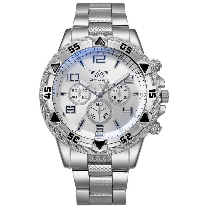 "Men's Luxury Steel Watch – Fashion, Business, High-Quality Brand"