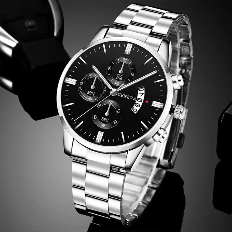 "Men's Luxury Quartz Watch – Business Style with Calendar"
