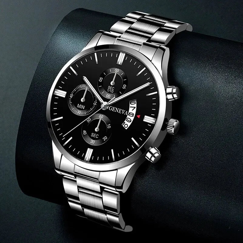 "Men's Luxury Quartz Watch – Business Style with Calendar"