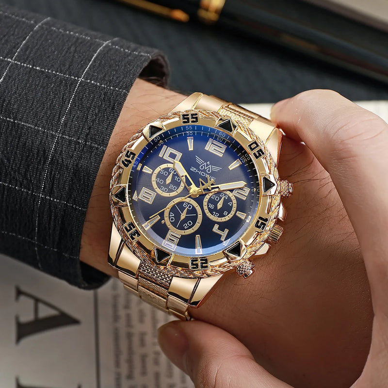 "Men's Luxury Steel Watch – Fashion, Business, High-Quality Brand"