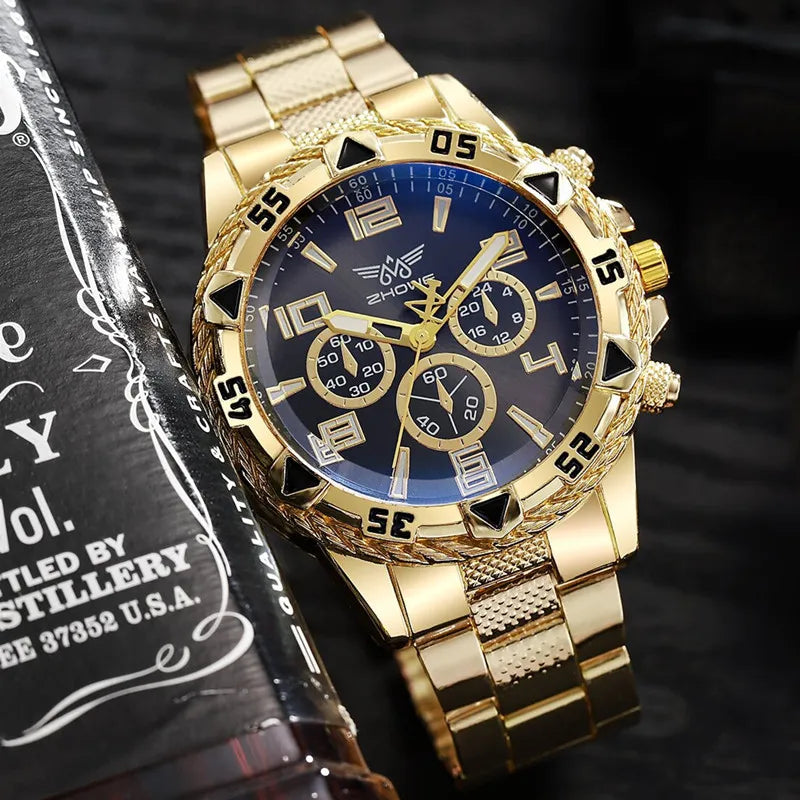 "Men's Luxury Steel Watch – Fashion, Business, High-Quality Brand"