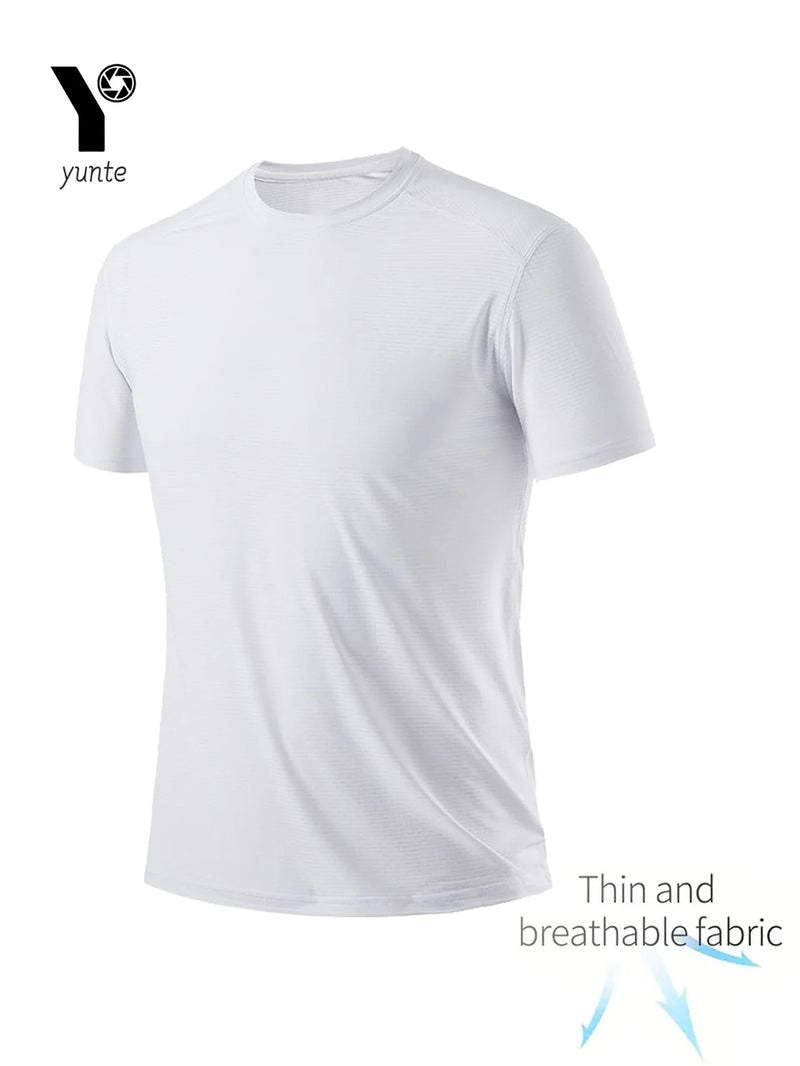 "Men's Quick-Dry T-Shirt 4-Pack – Lightweight, Breathable, for Gym & Running"